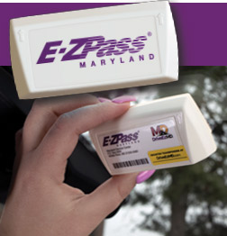 Properly mounted E-ZPass transponder